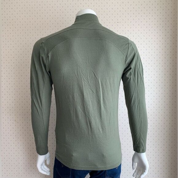 Smartwool Quarter Zip Sage Green Merino Wool Pullover sz Small PWM1 - Picture 5 of 8